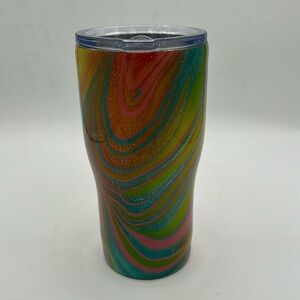 Thirsty Turtle Tumbler Rainbow Glitter Acid Wash Tumbler